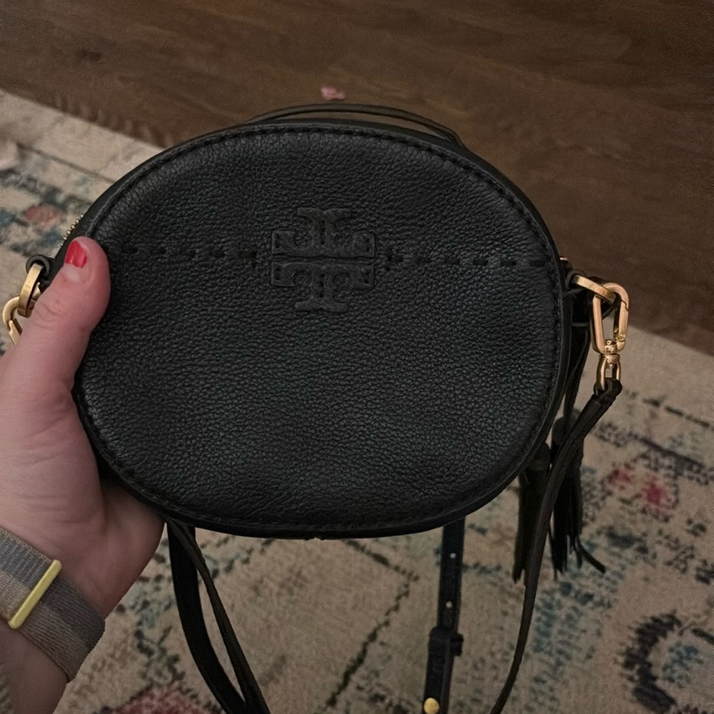 Tory Burch black crossbody with tassel